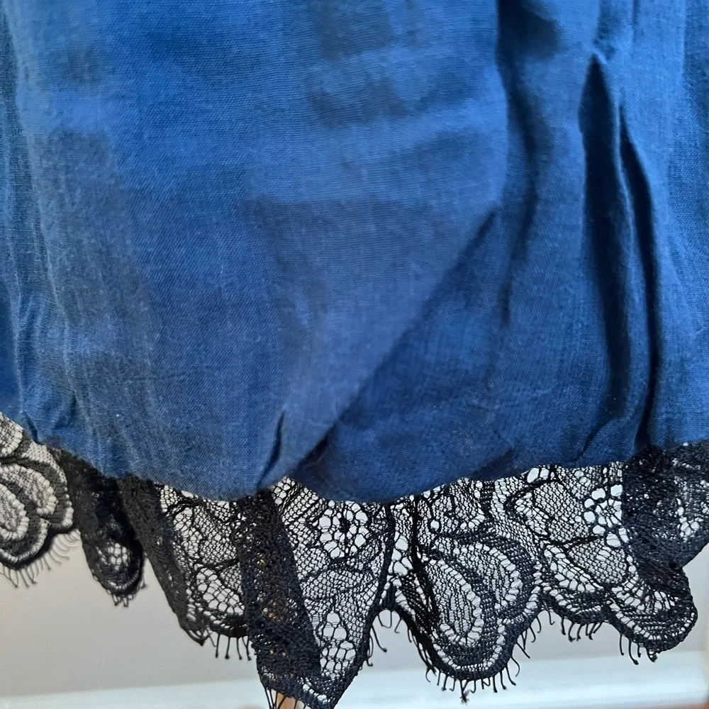 Free People Lace Bubble Hem Mini Dress - Size 6